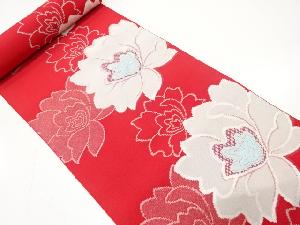 アンティーク　花模様織り出し　八寸帯地反物